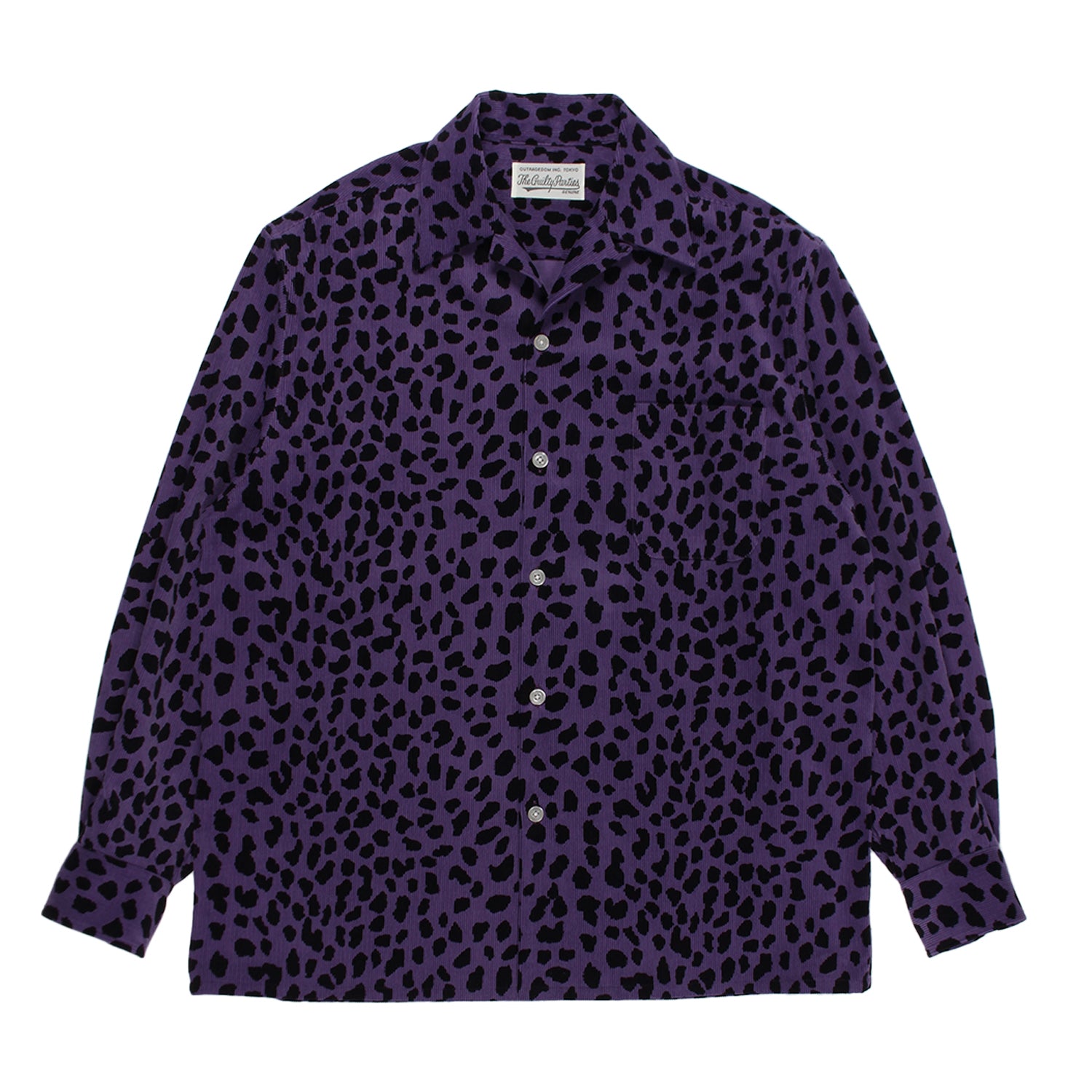 Leopard Corduroy Open Collar Shirt (Type-3)